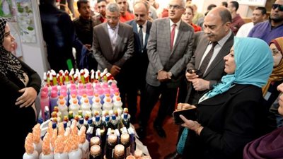 افتتاح معرض المنتجات الوطنية بجامعة المنصورة