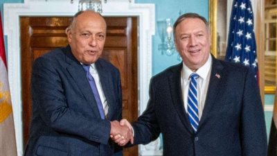 وزير الخارجية يبحث مع نظيره الأمريكي تطورات مفاوضات سد النهضة (صور)