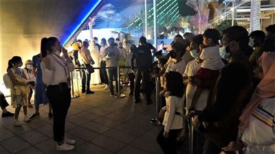 سفراء الجناح المصري بإكسبو دبي 2020 يجذبون أنظار الزائرين