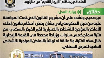 حقيقة طرح الحكومة مشروع قانون بإخلاء الساكنين المتعاقدين بنظام 