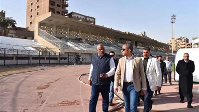 محافظ الفيوم يتفقد أعمال تطوير ورفع كفاءة الاستاد