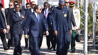 السيسي يبحث مع نظيره النيجيري أهمية تعزيز التشاور السياسي (صور)