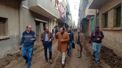 رصف عدد كبير من الشوارع في مدينة ملوي بمحافظة المنيا