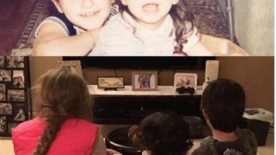 أم لـ3 أطفال.. صورة نادرة لهيدي كرم مع شقيقتها