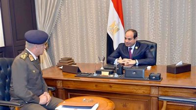 السيسي يستقبل الفريق محمد زكي وزير الدفاع