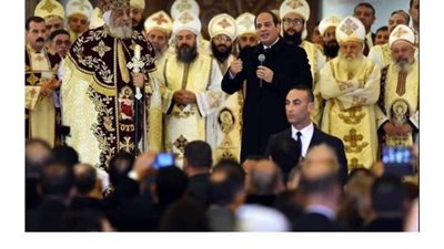 الرئيس السيسي من كاتدرائية العاصمة الإدارية: الجمهورية الجديدة هى الحلم والأمل