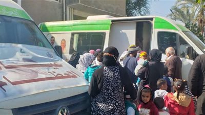 قوافل طبية مجانية لعام ٢٠٢للكشف علي حالة بقرية حاجر خزام