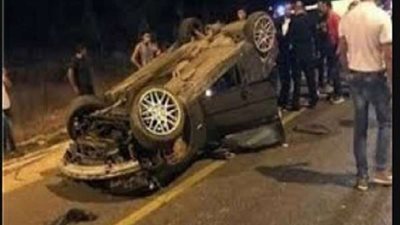 إصابة 4 في حادث انقلاب سيارة بالبحيرة