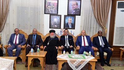 مجلس جامعة سوهاج يزور مطرانية الاقباط الارثوذكس للتهنئة بعيد الميلاد المجيد