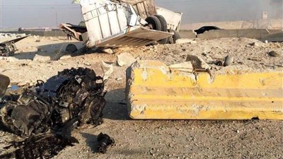 كشف تفاصيل تفحم تريلا بالطريق الأوسطي في حلوان