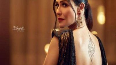 الفنانة بسمة تعبر عن حبها لوالدتها برسمة 