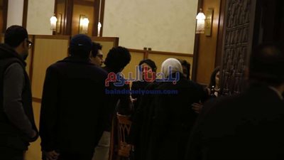 سامح حسين وهبة مجدي في عزاء والد سهر الصايغ