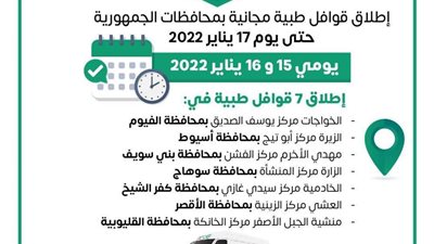 الصحة تعلن 7 قوافل طبية ضمن المبادرة الرئاسية 
