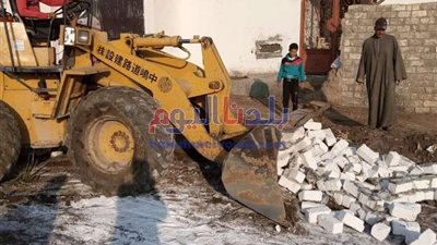 حملة لإزالة ٣ تعديات على الاراضي الزراعية بالبحيرة