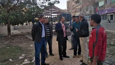تطوير وتجميل الحديقة العامة بحي شرق مدينة أبوقرقاص بالمنيا