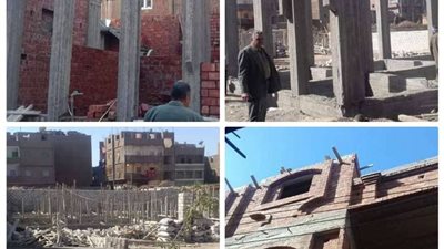 إزالة 12 حالة بناء مخالف خلال حملة مكبرة بقرى مركز أسيوط