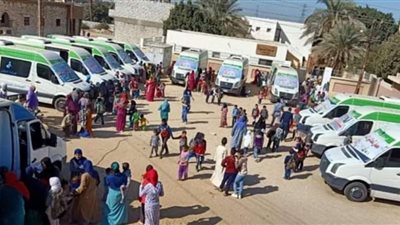 توقيع الكشف الطبي على 1840 حالة خلال قافلة طبية بالمنيا