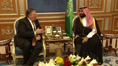 ولي العهد السعودي يجري مباحثات مع وزير الخارجية الأمريكي