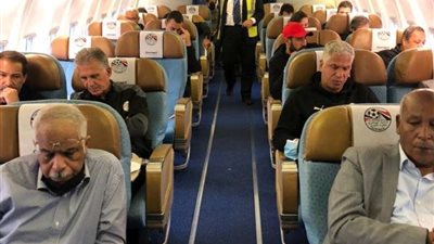 وصول بعثة منتخب مصر في مطار القاهرة قادمة من الكاميرون