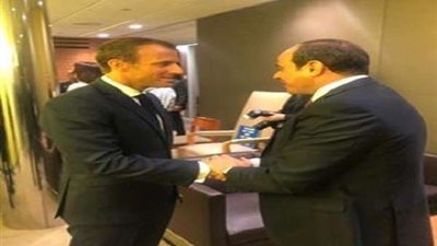 السيسي يلتقي بالرئيس الفرنسي لمناقشة القضايا  الاقليمية المتطورة