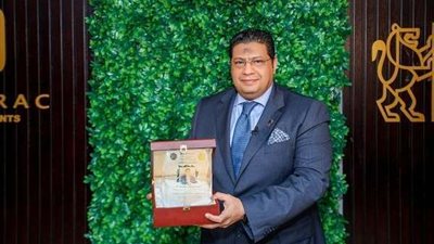 منتدى المستقبل يمنح نائب رئيس اتحاد المقاولين لقب الشخصية القيادية في المقاولات بالشرق الأوسط