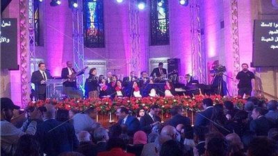 الطائفة الإنجيلية تحتفل بعيد الميلاد داخل قصر الدوبارة وسط القاهرة (صور)