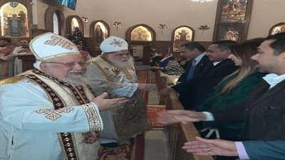 حزب مستقبل وطن بالنزهة يزور الكنائس لتقديم التهاني للأخوة الأقباط