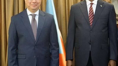 السفير المصري في جوبا يلتقي نائب رئيس جنوب السودان لقطاع البنية التحتية