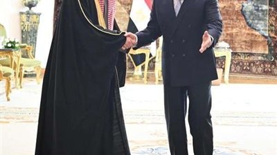 الرئيس السيسي يستقبل الغانم في قصر الاتحادية (صور)