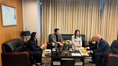 السفير المصري في كوريا الجنوبية يستقبل رئيسة معهد اللغة المصرية القديمة الهيروغليفية