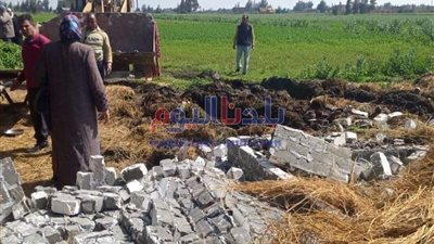 إزالة 38 تعدي في 7 مراكز ضمن المرحلة الثانية من الموجه 19 لإزالة التعديات بالبحيرة