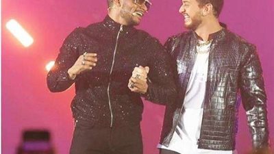 بالفيديو والصور.. محمد رمضان وسعد لمجرد يشعلان مسرح دبي