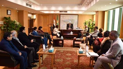 محافظ الفيوم يستقبل وفد اتحاد المستثمرات العرب