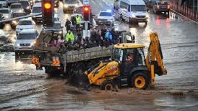 الفيضانات تضرب قاعدة عسكرية جنوب إسرائيل