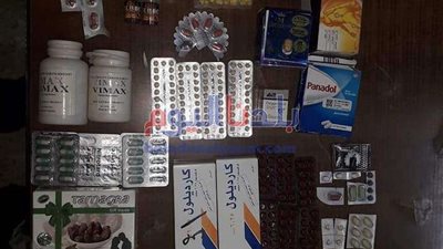 ضبط أدوية مهربة وألبان مدعمة بصيدليات غرب بني سويف.. صور