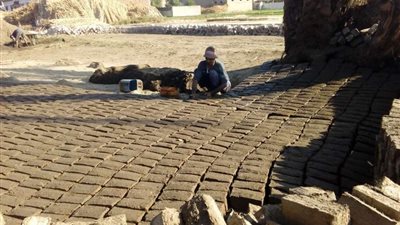 صناعة الطوب اللبني.. مهنة المتاعب في الشتاء بسوهاج (صور)
