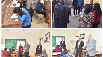 محافظ أسيوط يتفقد لجان الشهادة الاعدادية
