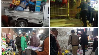 حملة مكبرة لرفع اشغالات الطرق وتجميل الشوارع بحي غرب أسيوط