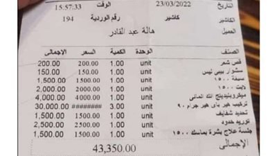 أغلى من تشطيب شقة.. فاتورة صالون تجميل تثير غضب الجمهور