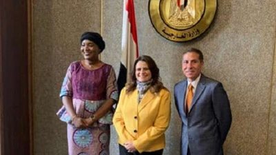 مساعد وزير الخارجية والأمين العام للوكالة المصرية للشراكة يستقبلان نائبة وزير سيراليون