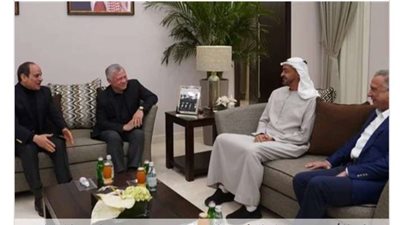 الرئيس السيسي والعاهل الأردني وبن زايد والكاظمي يناقشون علاقات التعاون المشترك بالمجالات كافة