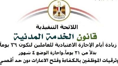 الحكومة تزف بشرى سارة للمرأة العاملة.. اجازات وترقيات بالجملة بقانون الخدمة المدنية