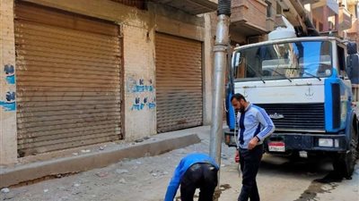 مياه المنوفية تطلق حملة لتطهير خطوط ومطابق غرف الصرف الصحي