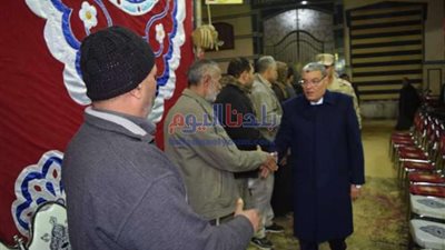 محافظ المنيا يقدم واجب العزاء لأسرة شهيد الواجب بمركز ملوي