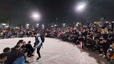 متابعة جماهير وعشاق منتخب مصر من مركز شباب الجزيرة.. صور