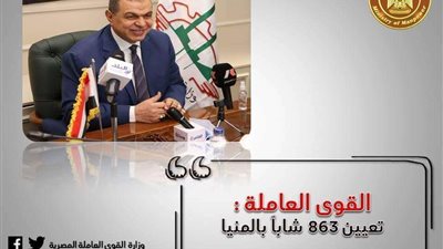 القوى العاملة: تعيين 863 شاباً بالقطاع الخاص في المنيا