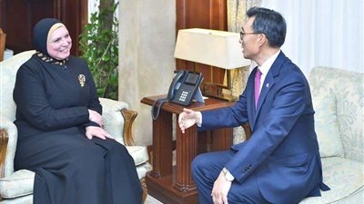 تفاصيل مباحثات وزيرة التجارة والصناعة مع السفير الكوري بالقاهرة
