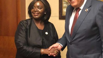 سامح شكري يلتقي بوزيرة الخارجية الكينية الجديدة