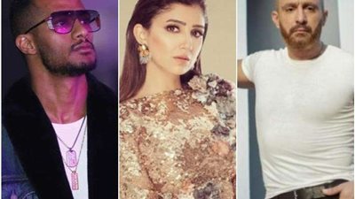 شاهد.. وصلة حب بين مي عمر وأحمد السقا ومحمد رمضان