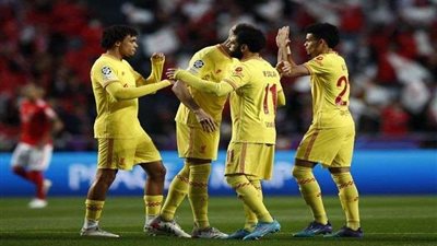التعادل الإيجابي ينهي الشوط الأول من لقاء ليفربول أمام بنفيكا في دوري أبطال أوروبا